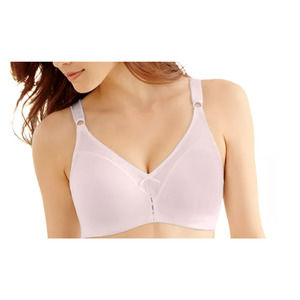 Double Support Wirefree Bra (3820) Pink Chic Lace Print, 36DD at